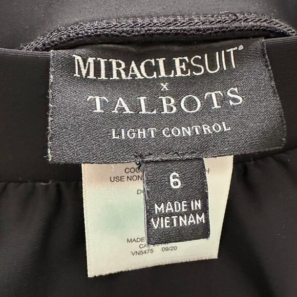 Miraclesuit X Talbots Skirt Swim Bottom Women's 6 Black Light Control Stretch - Picture 3 of 6